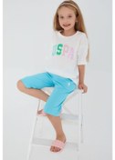 Resim U.s. Polo Assn. 1401 Kız Çocuk Yarım Kollu Kapri Pijama Takım KREM 