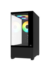 Resim Powerboost M5001b 500w 3 12cm Rainbow Fan Usb 3.0 Seaview Matx Gaming Siyah Kasa 