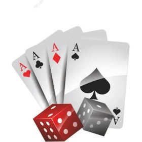 Resim Tsc Iskambil Kağıdı Kare As Zar Sticker 17 cm 