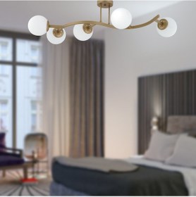Resim Izem 5'Li Eskitme Modern Plafonyer Genç Odası Mutfak Yatak Odası Avize 