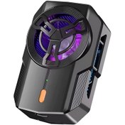Resim hobiimobiii Rgb Ledli Şarjlı Bataryalı Telefon Soğutucu Fan radyatörlü Soğutucu Ios Android Uyumlu 