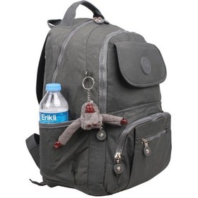 Resim Kenyon Cox 8866 Gri Unisex Klinkır Aksesuarlı Kumaş Sırt Çantası 8866 - Gri 