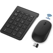 Resim Gajeena Siyah 2.4g Kablosuz Dijital Klavye 22 Tuş + Sessiz Mouse Seti, 10m Mesafe, Windows/mac/linux Desteği Pil Yok Diğer 