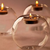 Resim Şık Kristal Cam Mumluk - Noel, Cadılar Bayramı, Romantik Düğünler & Ev Dekoru için Mükemmel 