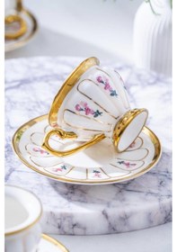 Resim Acar Scarlet 12 Parça 6 Kişilik Kahve Fincan Takımı Beyaz 06834 Beyaz 