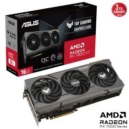 Resim Asus TUF Gaming Radeon RX 7800 XT OC Edition 16GB GDDR6 256 Bit Ekran Kartı 