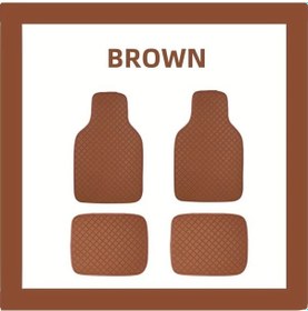 Resim Honeybeeshop Byd Seal 05 Dm-ı 2025-2026 Kahverengi Zemin Paspas Seti 4 Parça Leke Tutmaz Kaymaz 