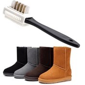 Resim ŞIK AD BUFFER® Çift Taraflı Pratik Taşınabilir Süet Nubuk Deri Çizme Bot Ayakkabı Temizleme Bakım Fırçası 