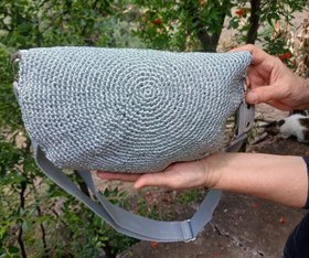 Resim El Örgüsü Çapraz Askılı Çanta 