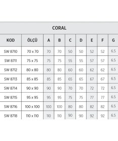 Resim Shower Kare Monoblok Duş Teknesi 80*80 