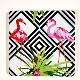Resim Şeker Portakalım Dekoratif Figürlü Doğal Taş Gider Kapağı Banyo Süsü Tekli 10 x 10 cm 