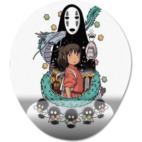 Resim Pixxa Studio Ghibli Spirited Away Bilek Destekli Mousepad Model - 7 Oval 