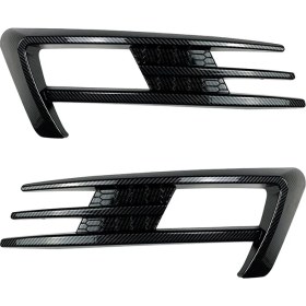 Resim VintageVo Golf Için 7 Mk7 2014 2015 2016 2017 Ön Tampon Sis Izgarası Sis Lambası Kaş Kapağı Trim Karbon Fiber Desen (Yurt Dışından) 