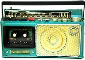 Resim Dekoratif Metal Radyo Kumbara 