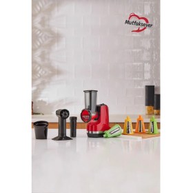 Resim Kırmızı 2'li Çok Amaçlı Doğrayıcı ve Sorbe Makinesi 