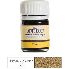 Resim Artdeco Metalik Kumaş Boyası 1221 Açık Altın Yaldız 
