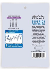Resim Martin Ma535 Otantik Sp Custom Light Phosphor Bronz Akustik Gitar Tel Takımı 11-52 