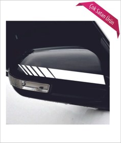 Resim habune Oto Ayna Şerit özel yeni sticker Beyaz 2 Li 20*2,5 Cm 