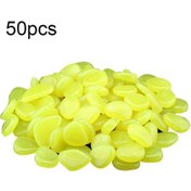 Resim 50 Adet Karanlıkta Parlayan Bahçe Çakıl Yolu Akvaryum Aydınlık Taş Balık Tankı Dekoru Qinhaiyellow 