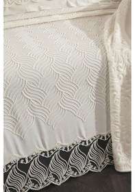 Resim Çeyiz Diyarı Anka 10 Parça Battaniyeli Çeyiz Seti Krem Krem 