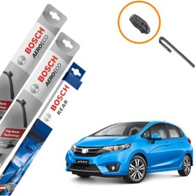 Resim Honda Jazz Muz Silecek Takımı Ön Arka Bosch Aeroeco 2009-2014 