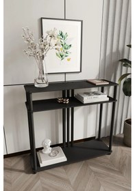 Resim Garcia Dekoratif Raflı Dresuar Siyah Siyah 