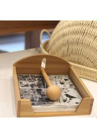 Resim Mien Dayanıklı Bambu Peçetelik 7b15b Ahşap 