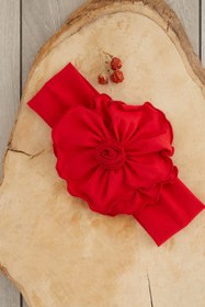 Resim Babygiz El Yapımı Yumuşak Eşsiz Aksesuarlı Doğal Pamuklu Penye Bebek Çocuk Kız Bandana Bahar Serisi 