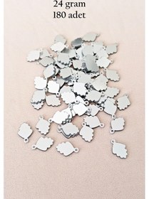 Resim Oya Abiye Bileklik Kolye Pleksi Metalik Plastik Pul Gümüş Renk 24 Gram 180 Adet - Bnc564 Çok Renkli 
