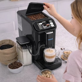 Resim Yasomi Brewsta Ws-D5 Çelik Kahve Öğütücülü, Süt Köpürtücülü, Dokunmatik Ekranlı Full Otomatik Espresso Makinesi 