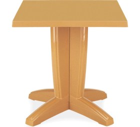 Resim Papatya Bravo Masa Plastik Bahçe Masası Teak Kare 70 cm x 70 cm 