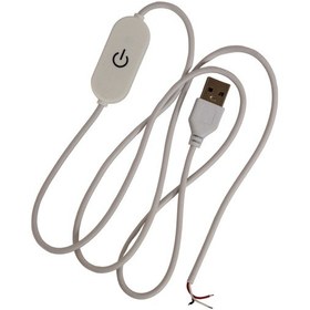 Resim 100 Cm 2 Amper Touch Dokunmatik Açık Uçlu Dimmer On/off Switch'li Beyaz Usb Erkek Kablo 