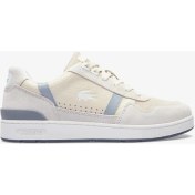 Resim Lacoste T-Clip Hakiki Deri Erkek Bej Sneaker 