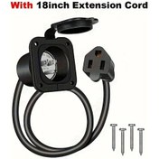 Resim Xuweiwei 1pc 15a Us Erkek Fiş 125v Şarj Soketi Kilit Mekanizmali Yüksek Kaliteli Bakır Yapı Black 