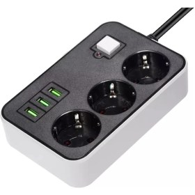 Resim My Best Store 3 Usb’li 3’lü 1.8 M Akım Korumalı Priz (4887) MYBESTSTORE-482957 