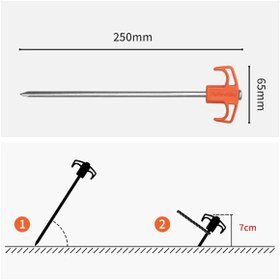Resim Naturehike Çadır Kazığı 25 Cm ( Galvanizli Demir ) (2 Pcs) 