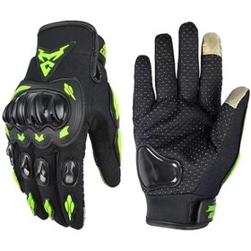 Resim Motocentric Mc-010 Rüzgar Geçirmez Karbonfiber Koruyuculu Motosiklet Eldiveni - Yeşil 