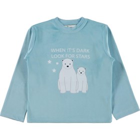 Resim Dorka Golsut Kutup Ayısı Basıklı 3-11 Yaş Pijama Takımı - Mavi - Açık Mavi / 7-8 Yaş 