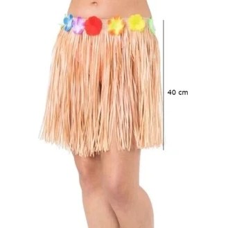 Saman Renk Püsküllü Hawaii Luau Hula Etek