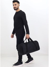 Resim Probag Siyah Spor Ve Seyahat Çantası Ayakkabı Bölmeli, Su Geçirmez, Omuz Askılı Antrenman Çantası Siyah 