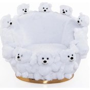 Resim Miss Worble Teddy Bears Kids Pofuduk Berjer Kanepe Koltuk Beyaz 