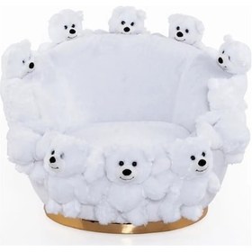 Resim Miss Worble Teddy Bears Kids Pofuduk Berjer Kanepe Koltuk Beyaz 