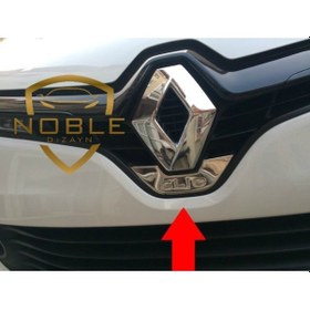 Resim Renault Clio 4 Krom Amblem Çerçevesi 2012-2016 Paslanmaz Çelik 