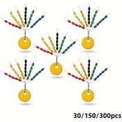 Resim Yüksek Kaliteli Kauçuk Şamandıra Durdurucu - Yerden Tasarruflu Oval Durdurucu Bağlantı Elemanı, Renkli Oval 30-in-1 Şamandıra Durdurucu, Balıkçılık Aksesuarları İçin Uygun, Boyut S/M/L 
