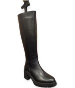 Resim Venüs 2552503k Kalın Platform Topuk Kaymaz Kadın Deri Çizme Siyah 