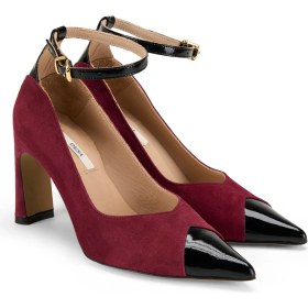 Resim Desa Kadın Bordo Süet Topuklu Abiye Ayakkabı 