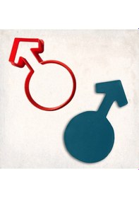 Resim Erkek Sembolü Kurabiye Kalıbı Şekillendirici Kopat KIrmızı 