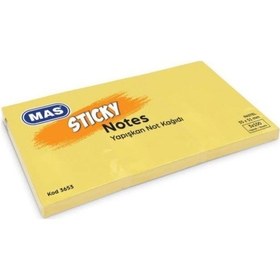 Resim Mas Yapışkanlı Not Kağıdı 3 Blok 100 Sy 35x51 Pastel Sarı 3653 