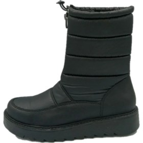 Resim Duygushoesbag Kadın Önden Fermuarlı Paraşüt Kumaş Kar Botu 