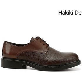 Resim Gönderi(R) Gönderi R Kahverengi Bağcıklı Baskılı Hakiki Deri Klasik Ayakkabı Kahve 